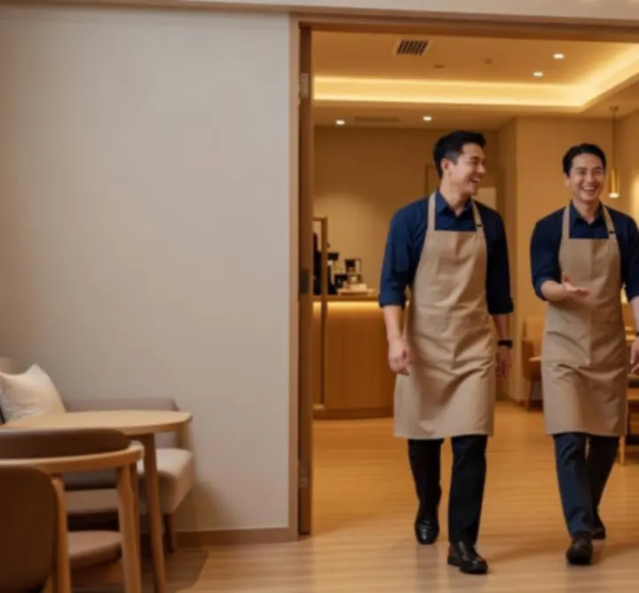 Friendly RURAL COFFEE HUT LTD staff greeting guests at the entrance.